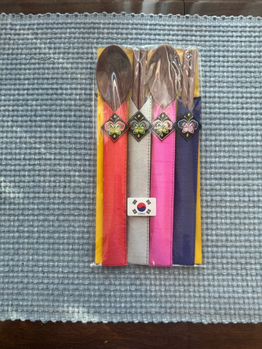 Korean Wood Spoon & Chopsticks Set - Multi Color Cases